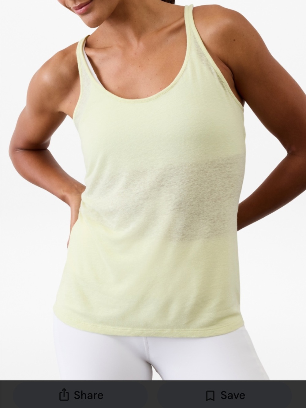 Athleta Getaway Linen Blend Tank Top